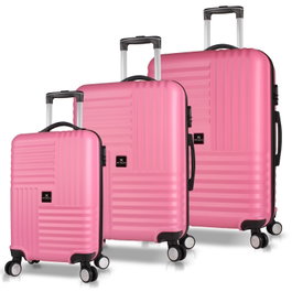 Zoozie Bags Juego de Maletas de 3 Piezas Rosa